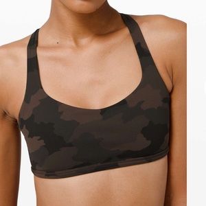 Lululemon Free To Be Wild Bra - Brown Earth Camo - Size 8
